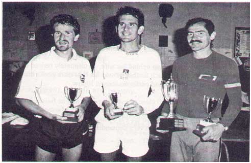 N Aylett (Second Place), K Marshall (Third Place), Y Kouros (Winner) - 1998 100km Event