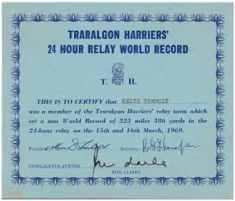 Traralgon Harriers’ 24 Hour Relay World Record
